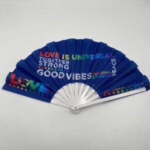 Universal Studios Love Is Universal Folding Hand Fan Pride Together Strong 13"